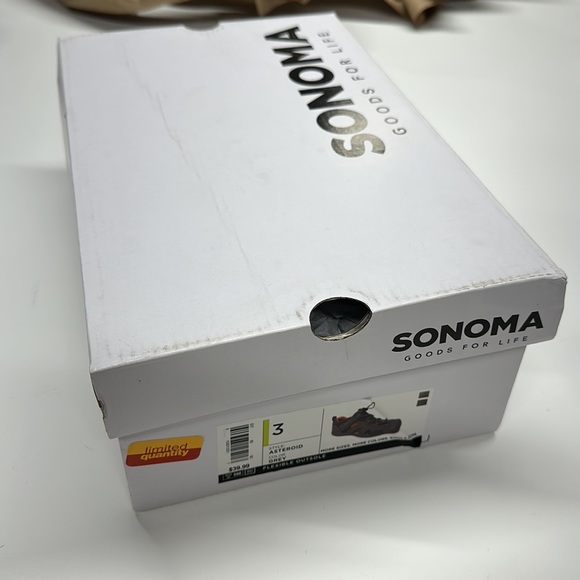 NWT SONOMA Boy Sneakers Size 3 Gray and Orange in original box style Asteroid - Picture 11 of 11